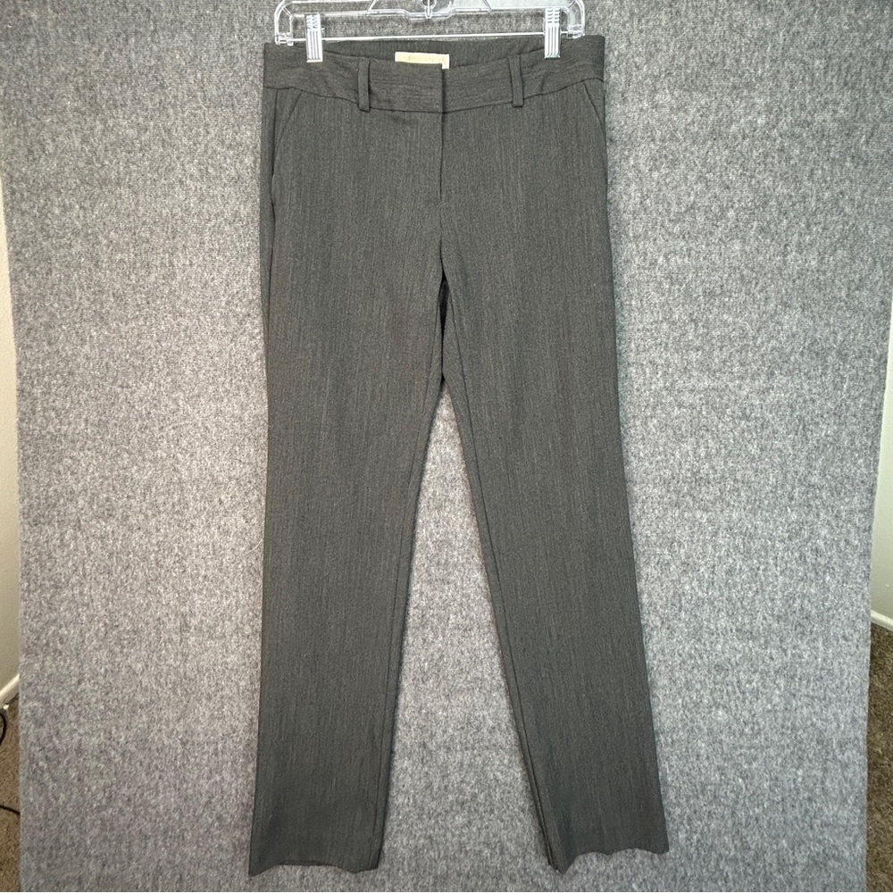 MICHAEL Michael Kors Pants Womens 4 Gray Dress Slim Tapered Lined Stretch Work